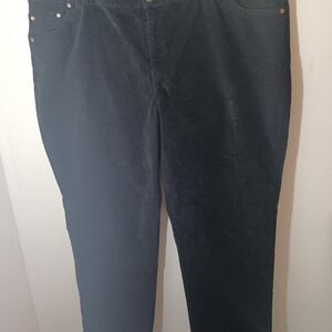 Women Within Black Corduroy Zip-up Pants Pre-owned Size 28W